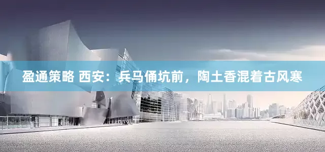 盈通策略 西安：兵马俑坑前，陶土香混着古风寒